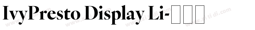 IvyPresto Display Li字体转换